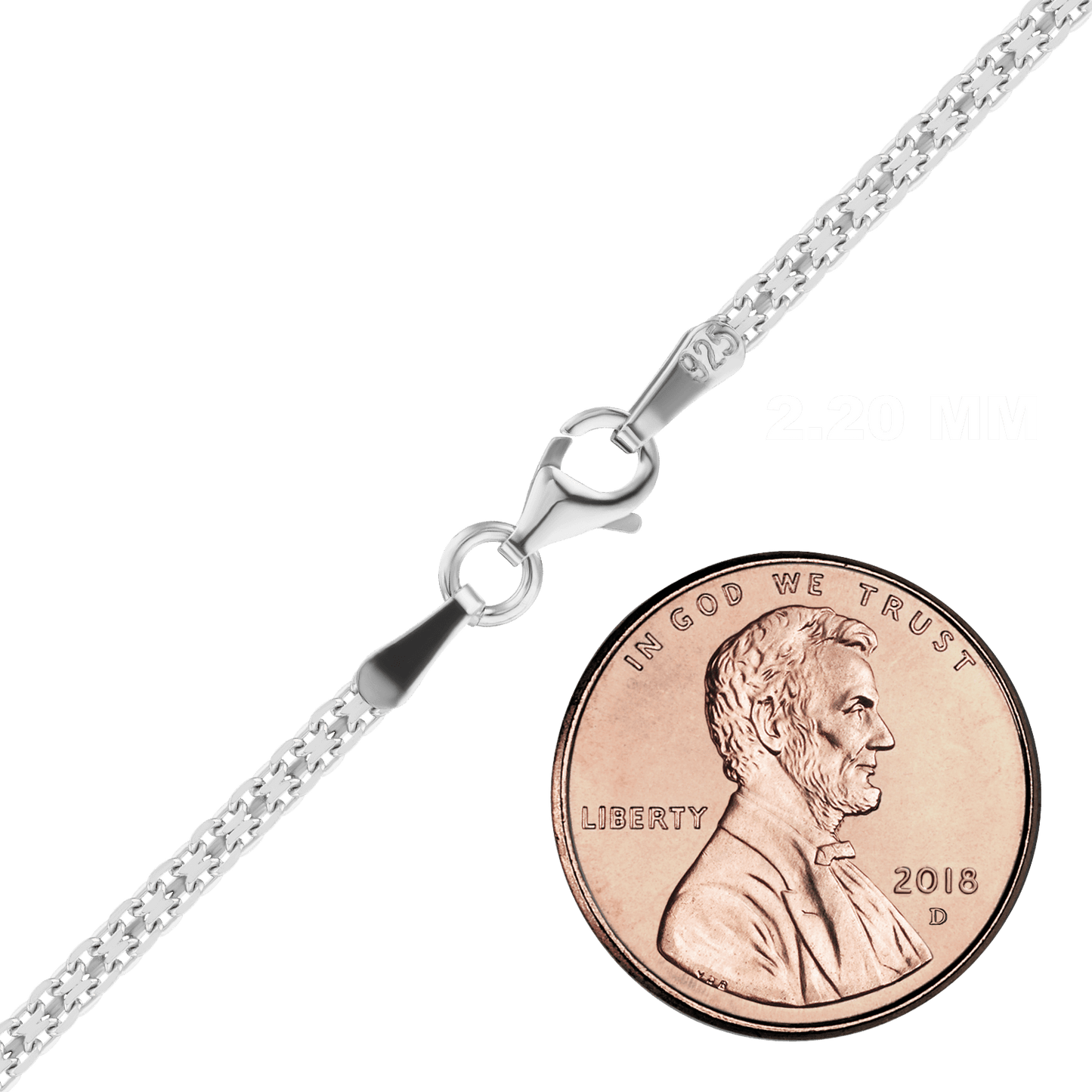 Klassische Bizmark-Halskette aus Sterlingsilber