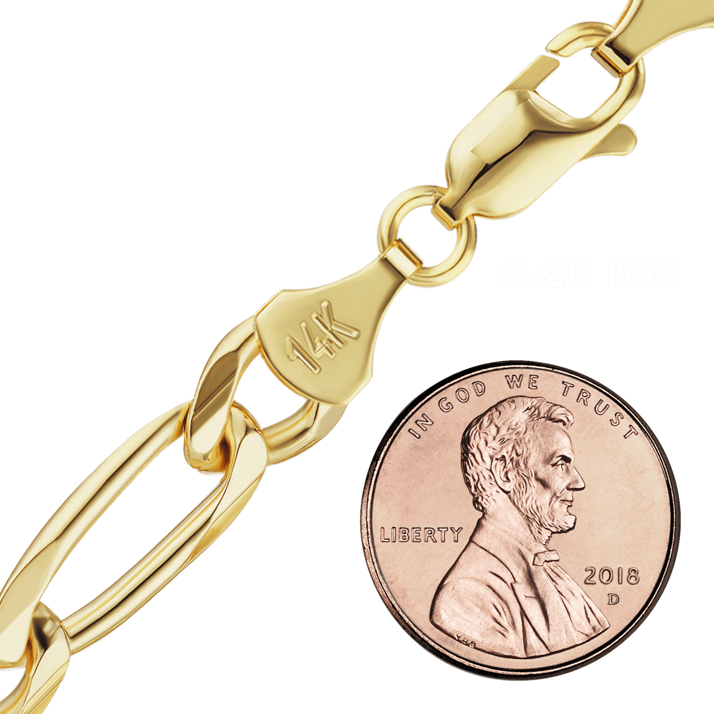 Klassisches Figaro-Armband aus 14-karätigem Gelbgold