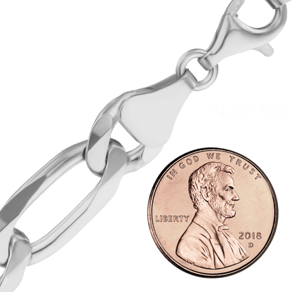 Klassischer Figaro-Fußkettchen aus Sterlingsilber