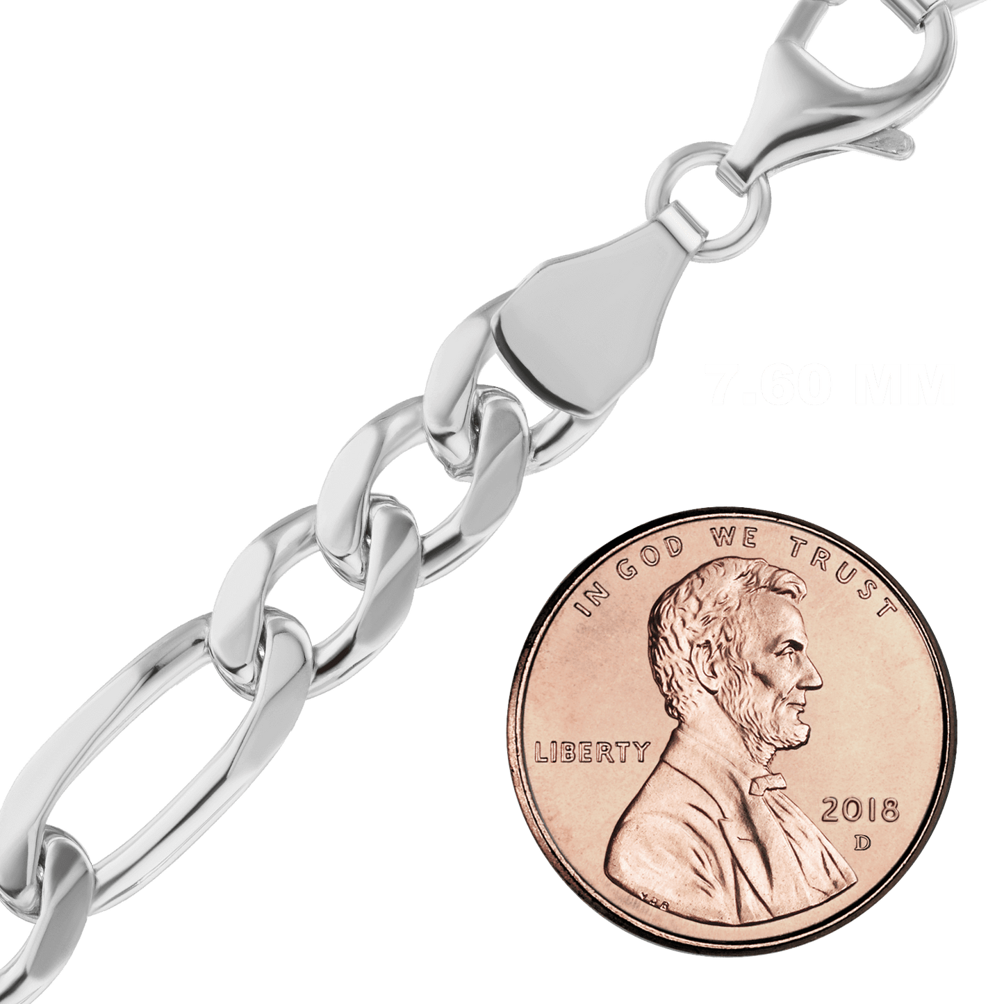 Klassischer Figaro-Fußkettchen aus Sterlingsilber