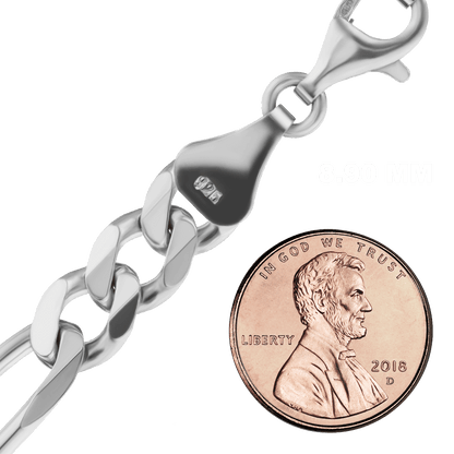 Klassischer Figaro-Fußkettchen aus Sterlingsilber