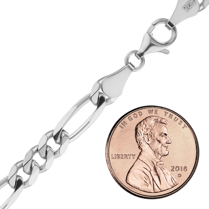 Klassischer Figaro-Fußkettchen aus Sterlingsilber