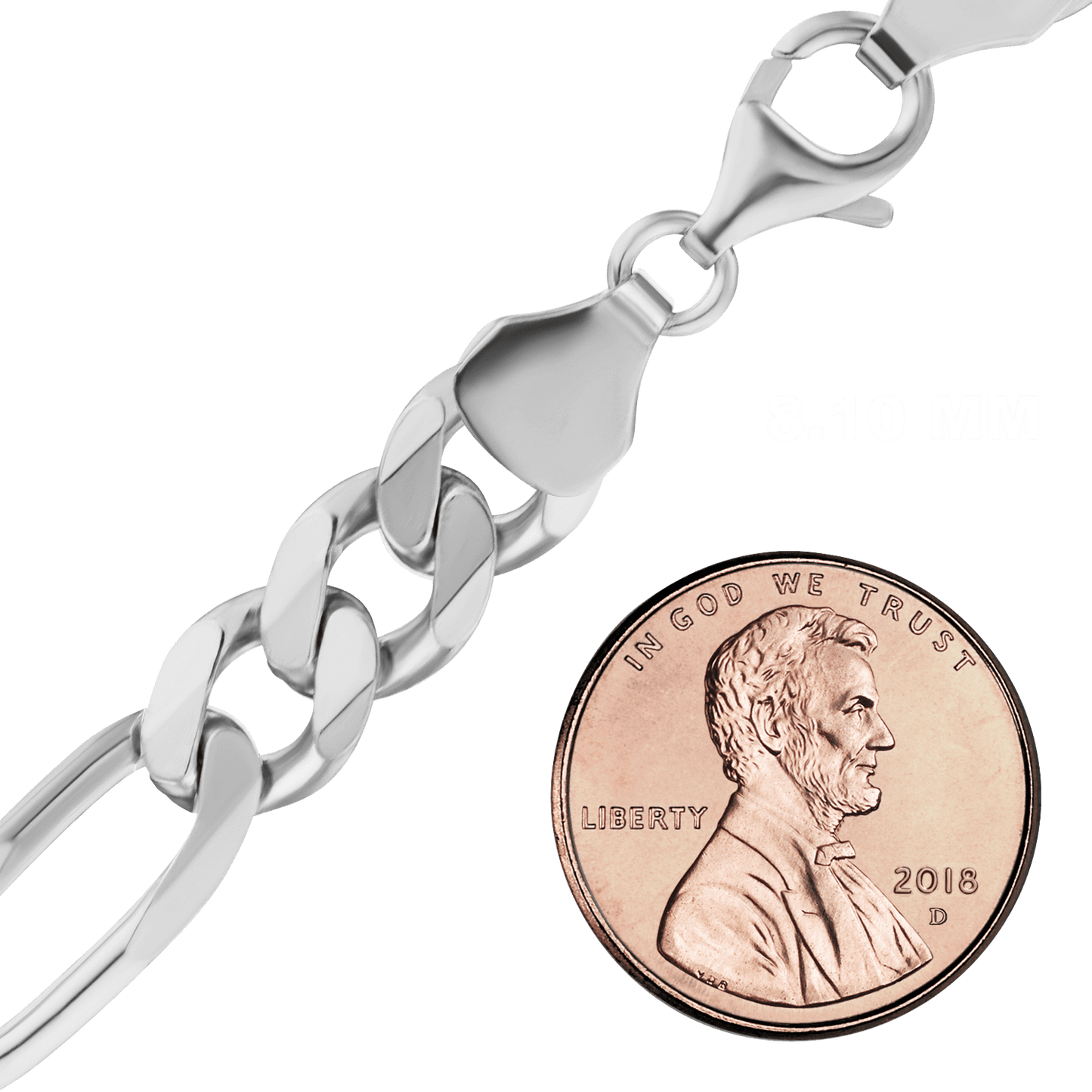 Klassischer Figaro-Fußkettchen aus Sterlingsilber