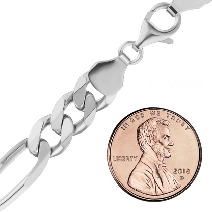 Klassischer Figaro-Fußkettchen aus Sterlingsilber