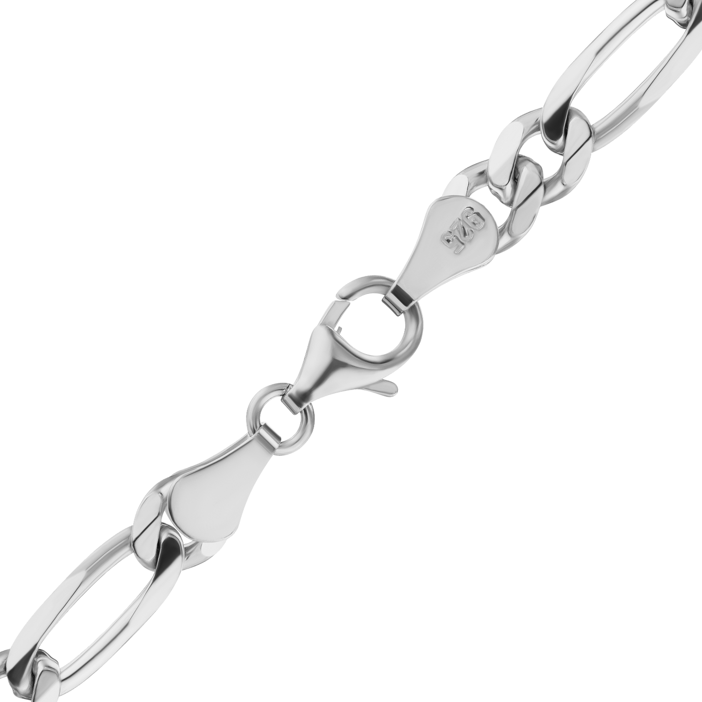 Klassischer Figaro-Fußkettchen aus Sterlingsilber