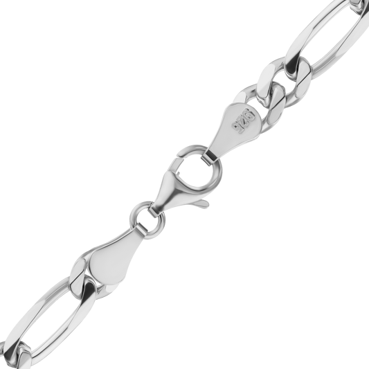 Klassische Figaro-Halskette aus Sterlingsilber