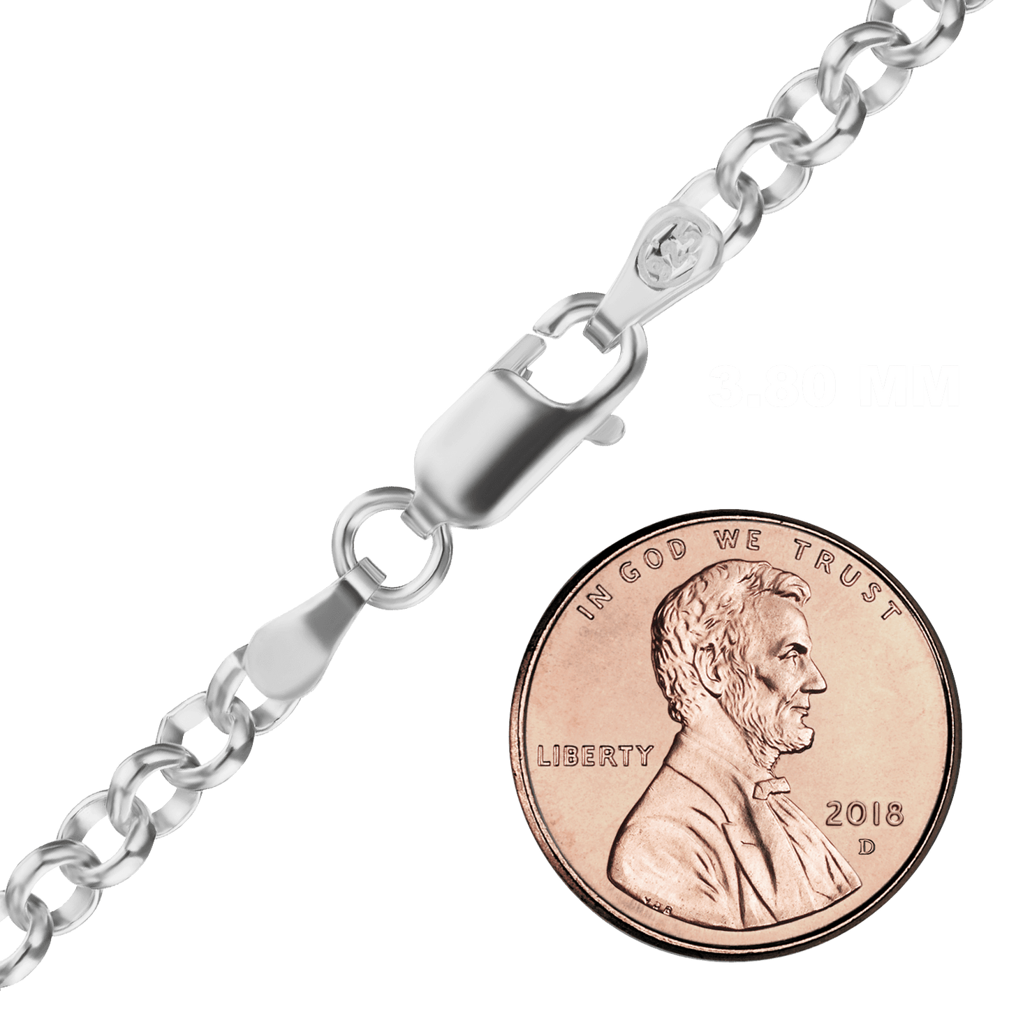 Klassische Rolo-Halskette aus Sterlingsilber