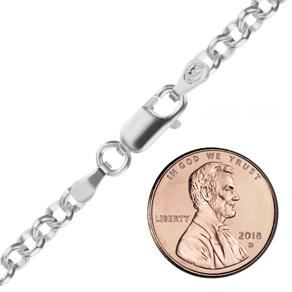 Klassische Rolo-Halskette aus Sterlingsilber