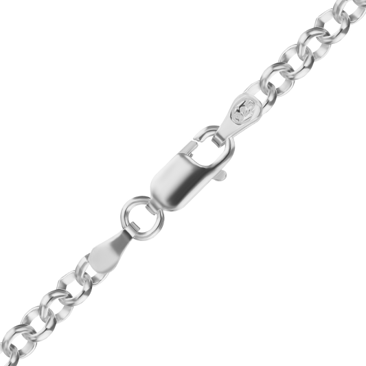 Klassische Rolo-Halskette aus Sterlingsilber