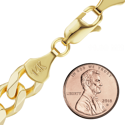 Klassisches Panzerarmband aus 14-karätigem Gelbgold