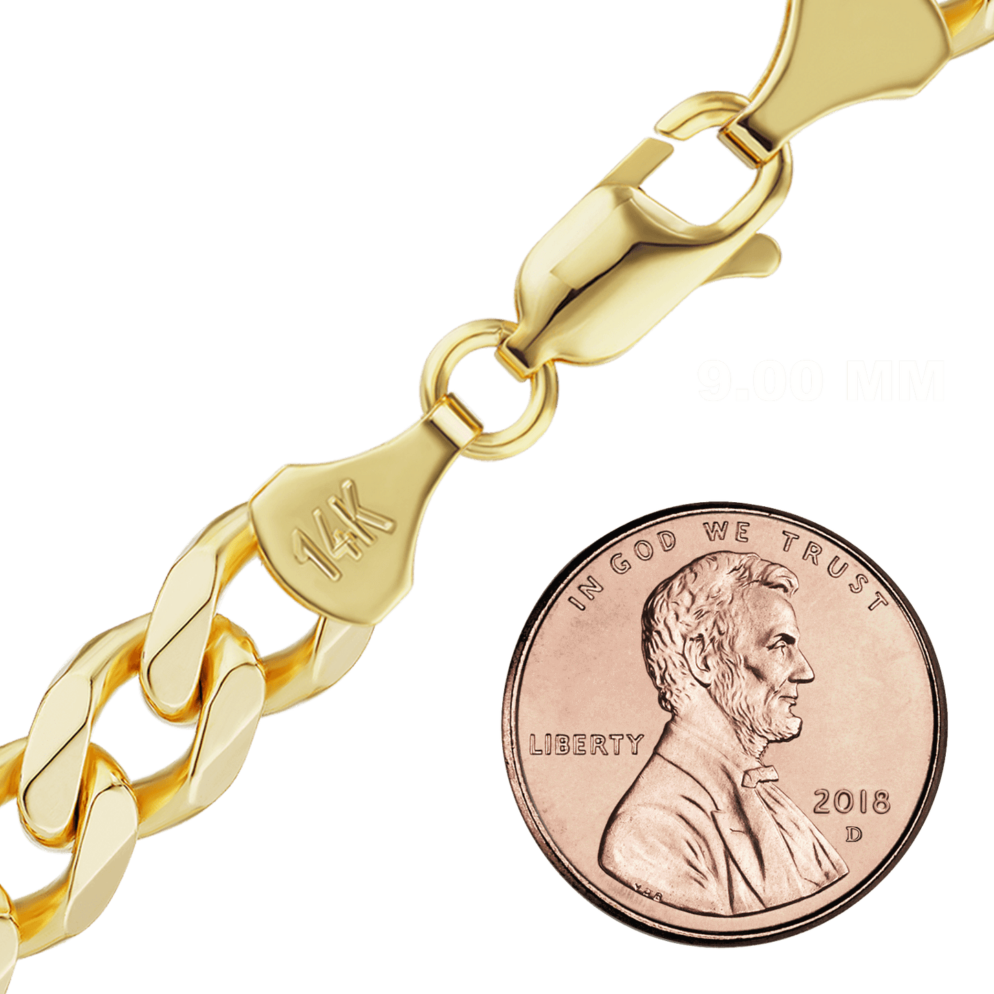 Classic Curb Anklet in 14K Yellow Gold