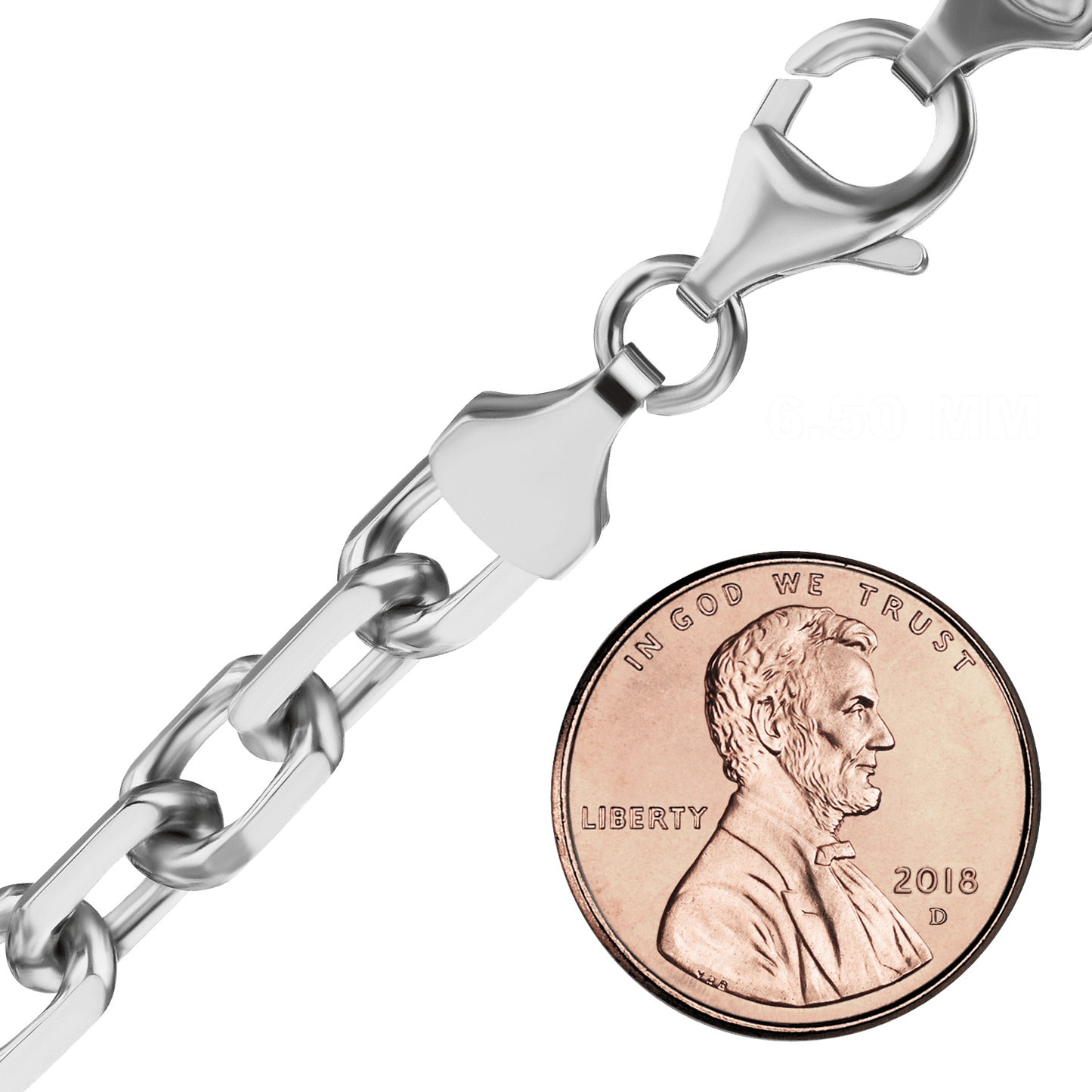 Diamantgeschliffenes Kabel-Fußkettchen aus Sterlingsilber