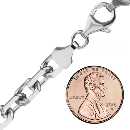 Diamantgeschliffene Kabelkette aus Sterlingsilber