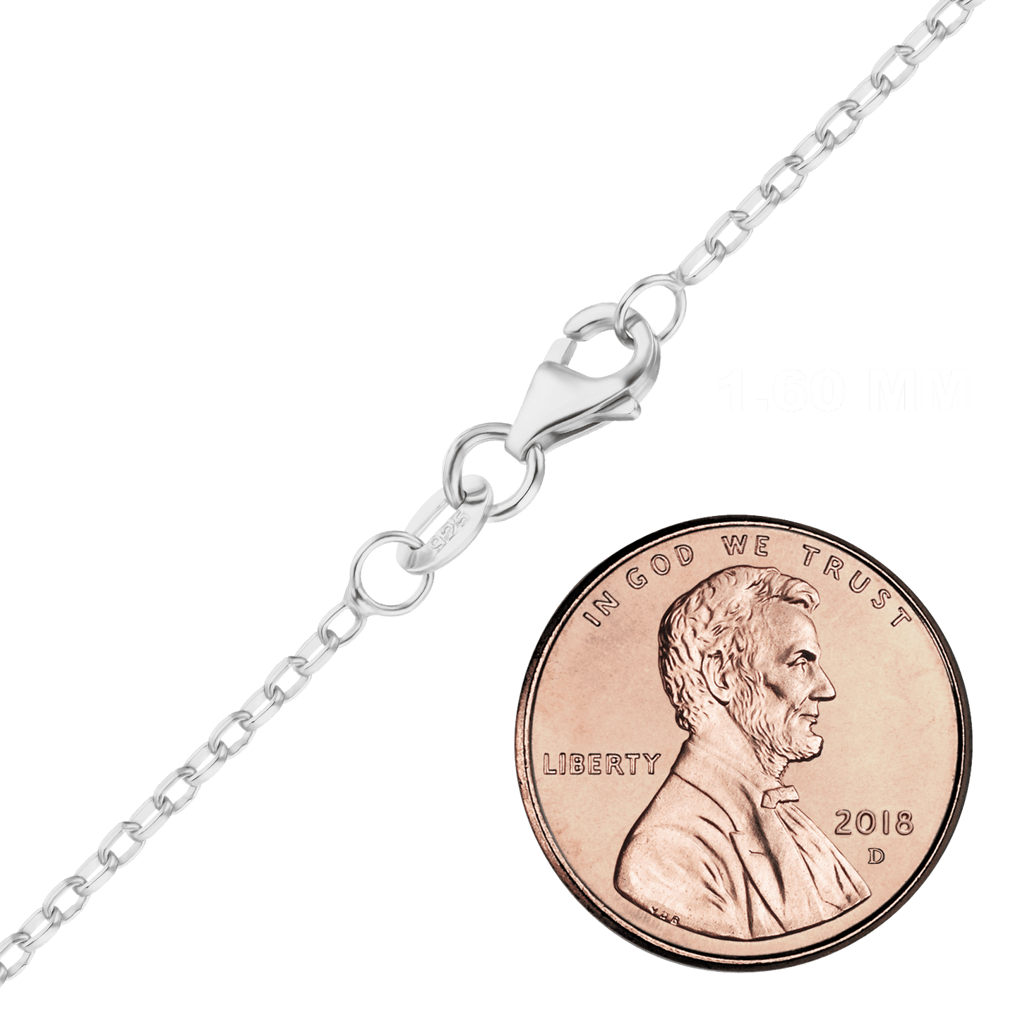 Gewölbte Rolo-Halskette aus Sterlingsilber