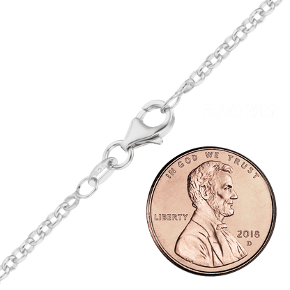 Gewölbte Rolo-Halskette aus Sterlingsilber