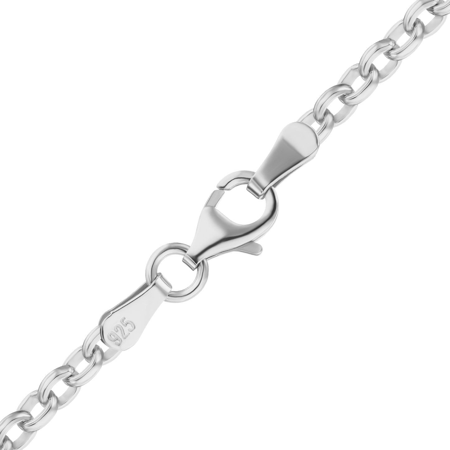 Gewölbte Rolo-Halskette aus Sterlingsilber