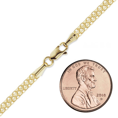 Bizmark-Armband aus 14-karätigem Gelbgold