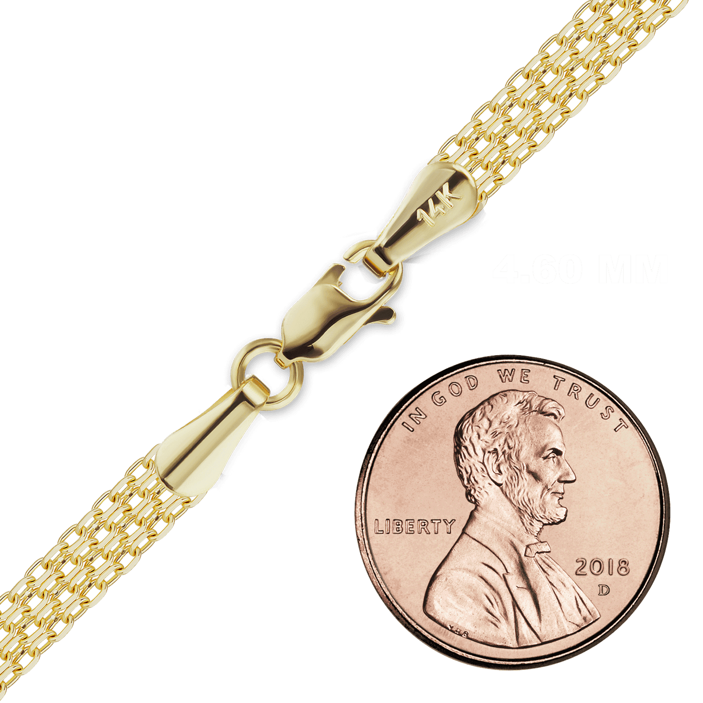 Bizmark-Armband aus 14-karätigem Gelbgold