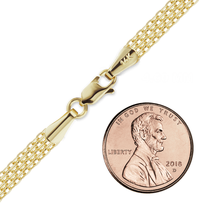 Bizmark Halskette aus 14 Karat Gelbgold