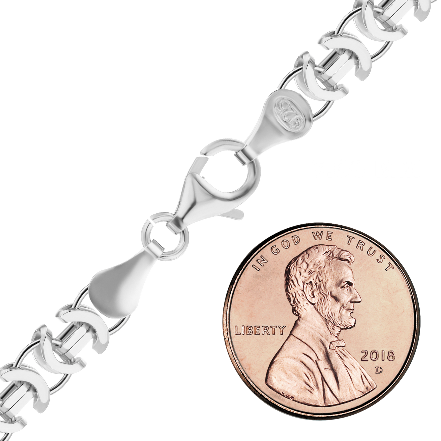 Europäische byzantinische handgefertigte Halskette aus Sterlingsilber