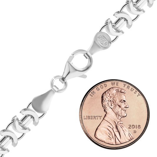 Europäische byzantinische handgefertigte Halskette aus Sterlingsilber