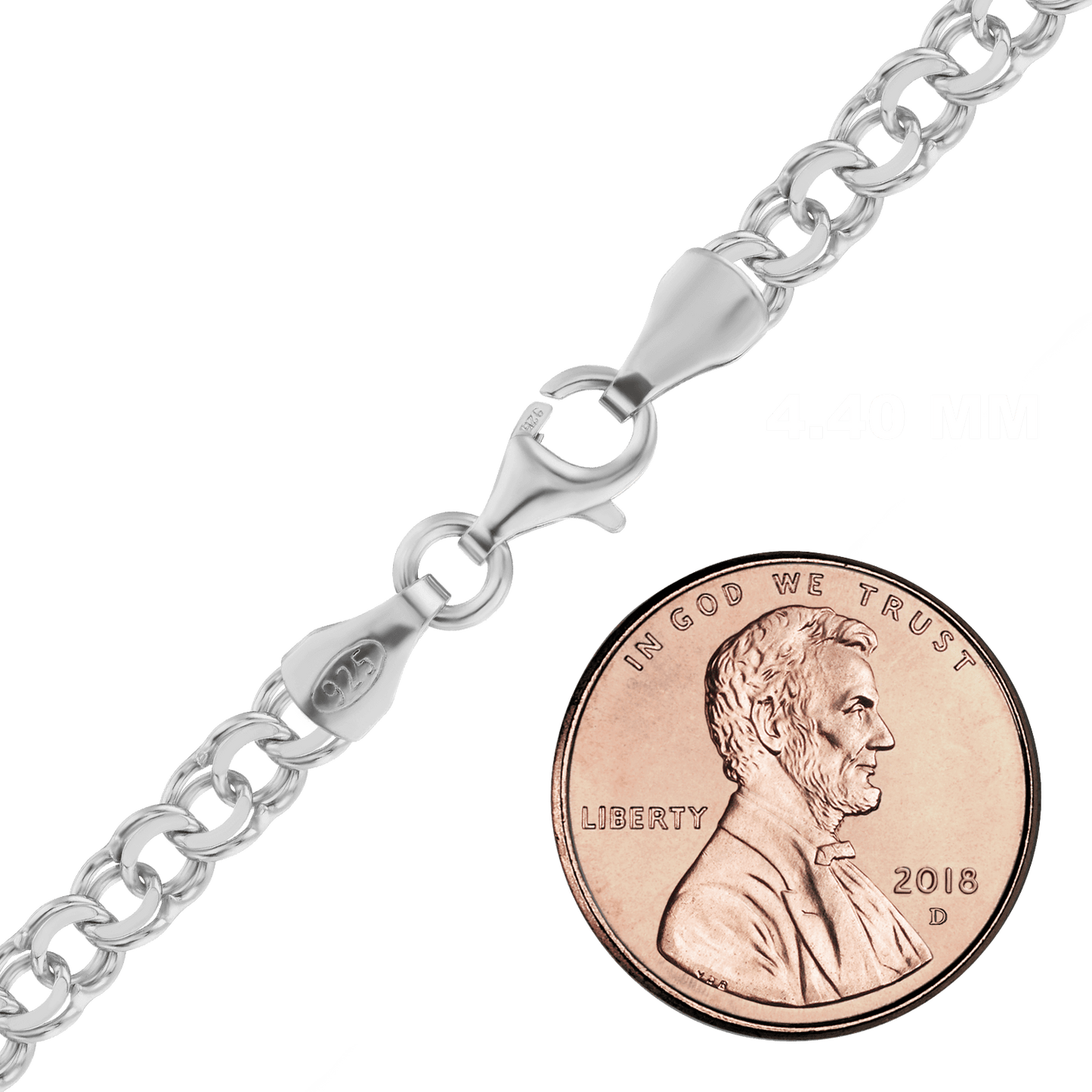 Garibaldi-Fußkettchen aus Sterlingsilber