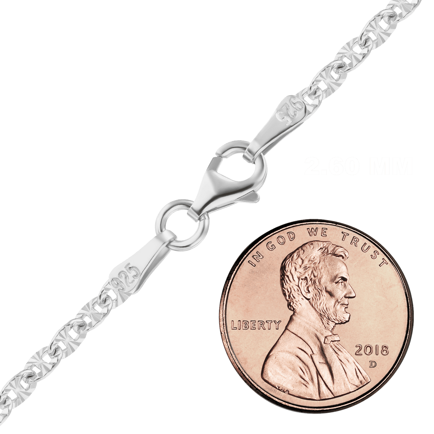 Mariner Cable Halskette aus Sterlingsilber