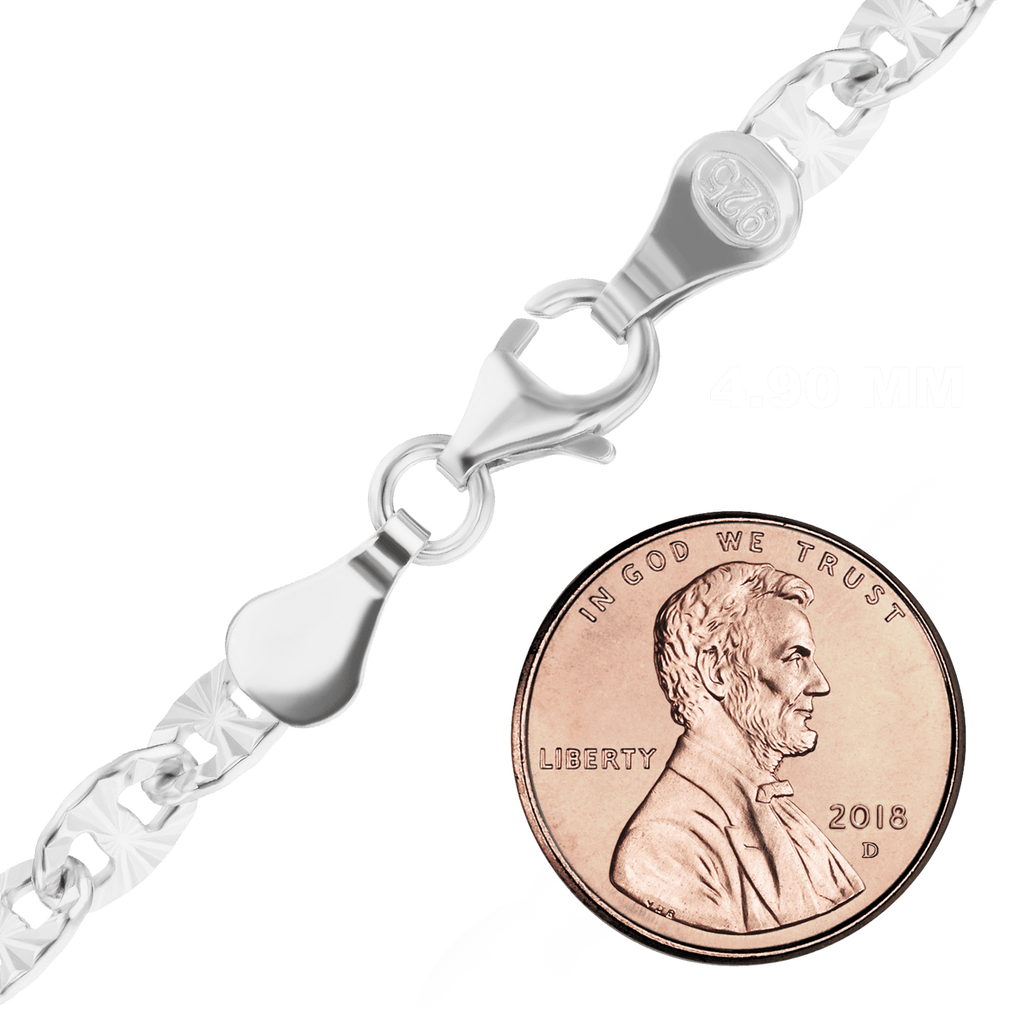 Mariner Cable Fußkettchen aus Sterlingsilber