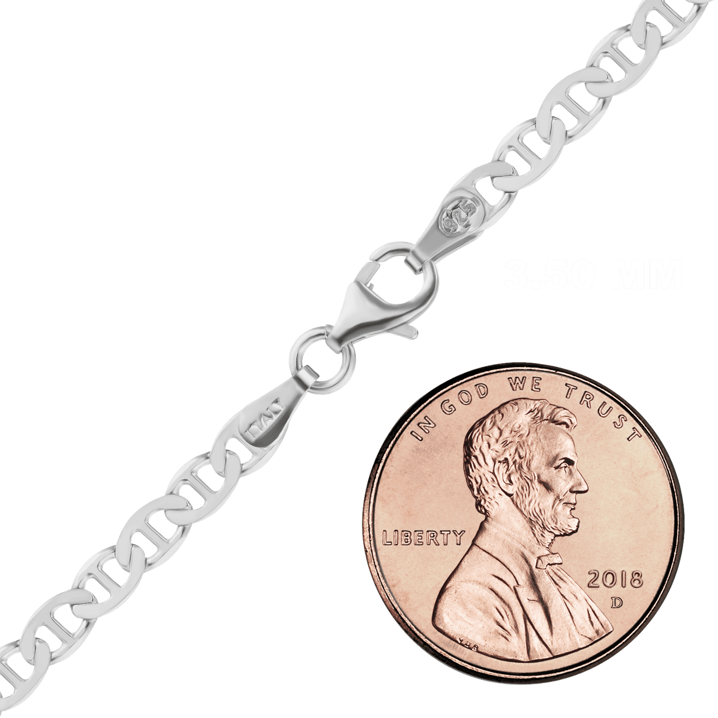 Mariner-Curb-Fußkettchen aus Sterlingsilber