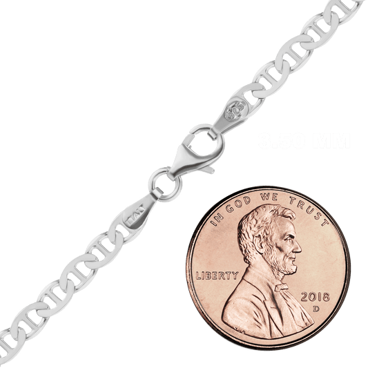 Mariner-Curb-Fußkettchen aus Sterlingsilber