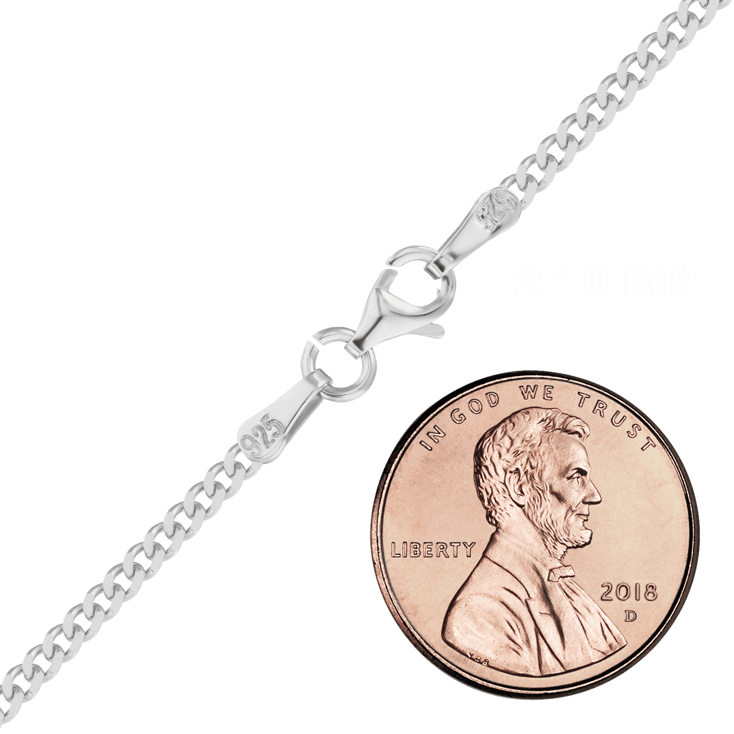 Klassische Panzerkette aus Sterlingsilber