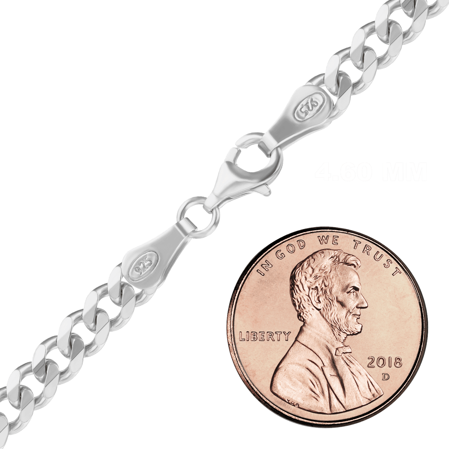 Klassische Panzerkette aus Sterlingsilber