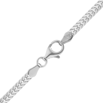 Round Foxtail Anklet in Sterling Silver