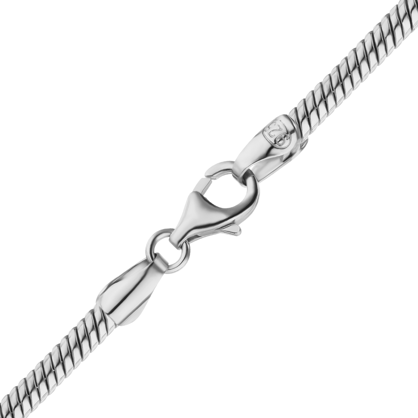 Runde Schlangenkette aus Sterlingsilber