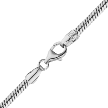 Runde Schlangenkette aus Sterlingsilber