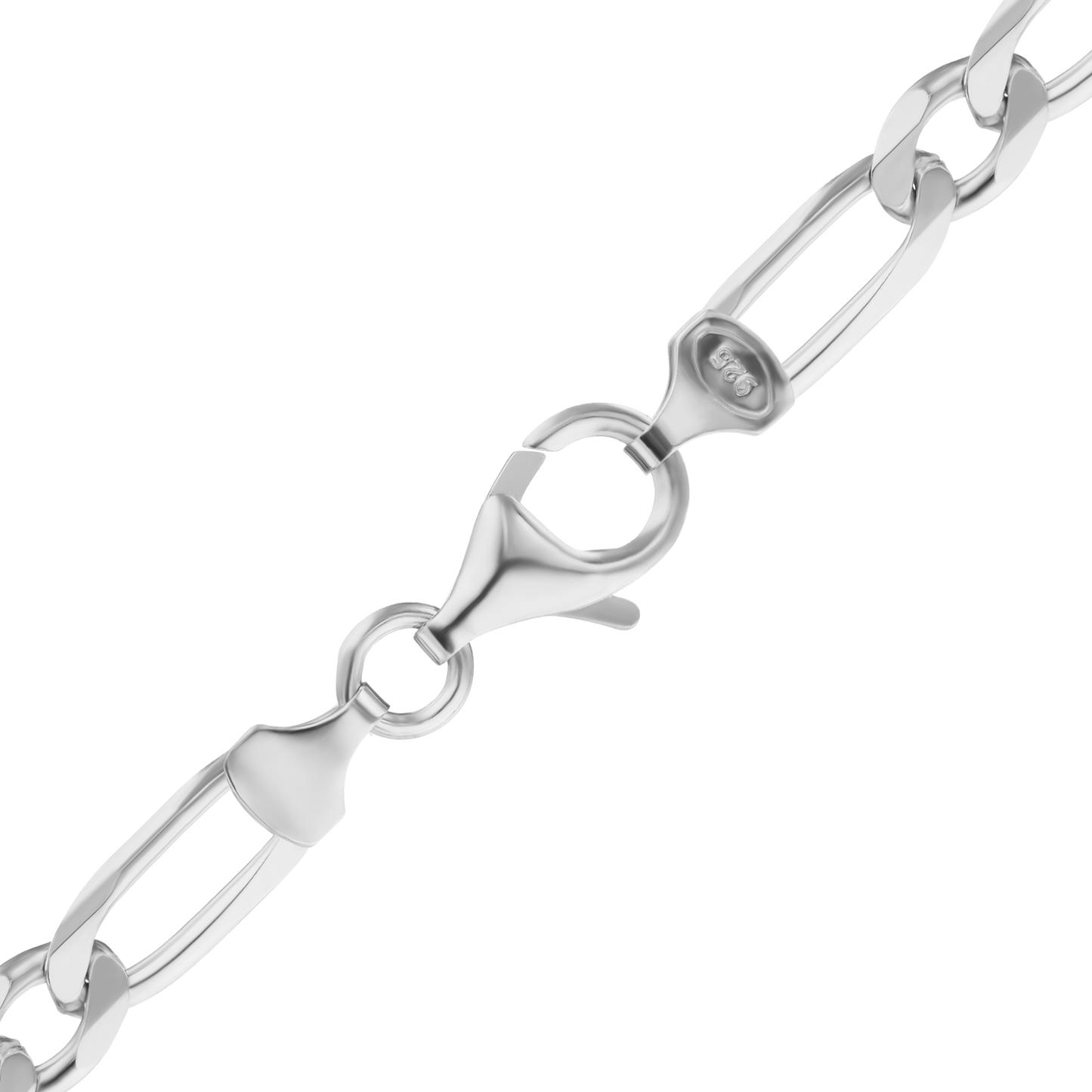 Einzelner Figaro-Fußkettchen aus Sterlingsilber