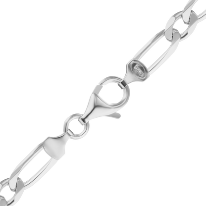 Einzelne Figaro-Halskette aus Sterlingsilber