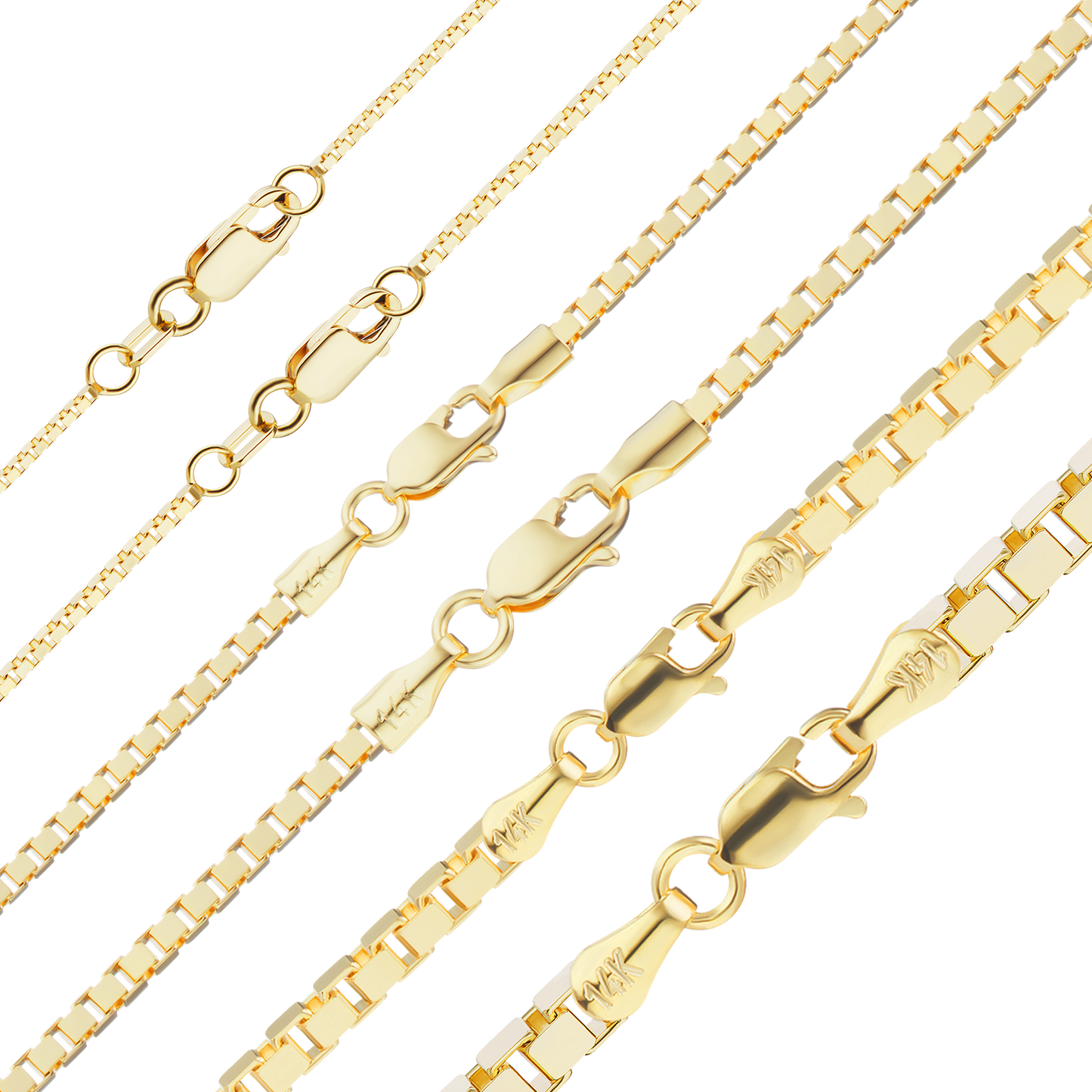 Venezianisches Box-Armband aus 14-karätigem Gelbgold