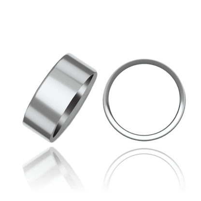 Platin-Eheringe, flach, mittelgroß