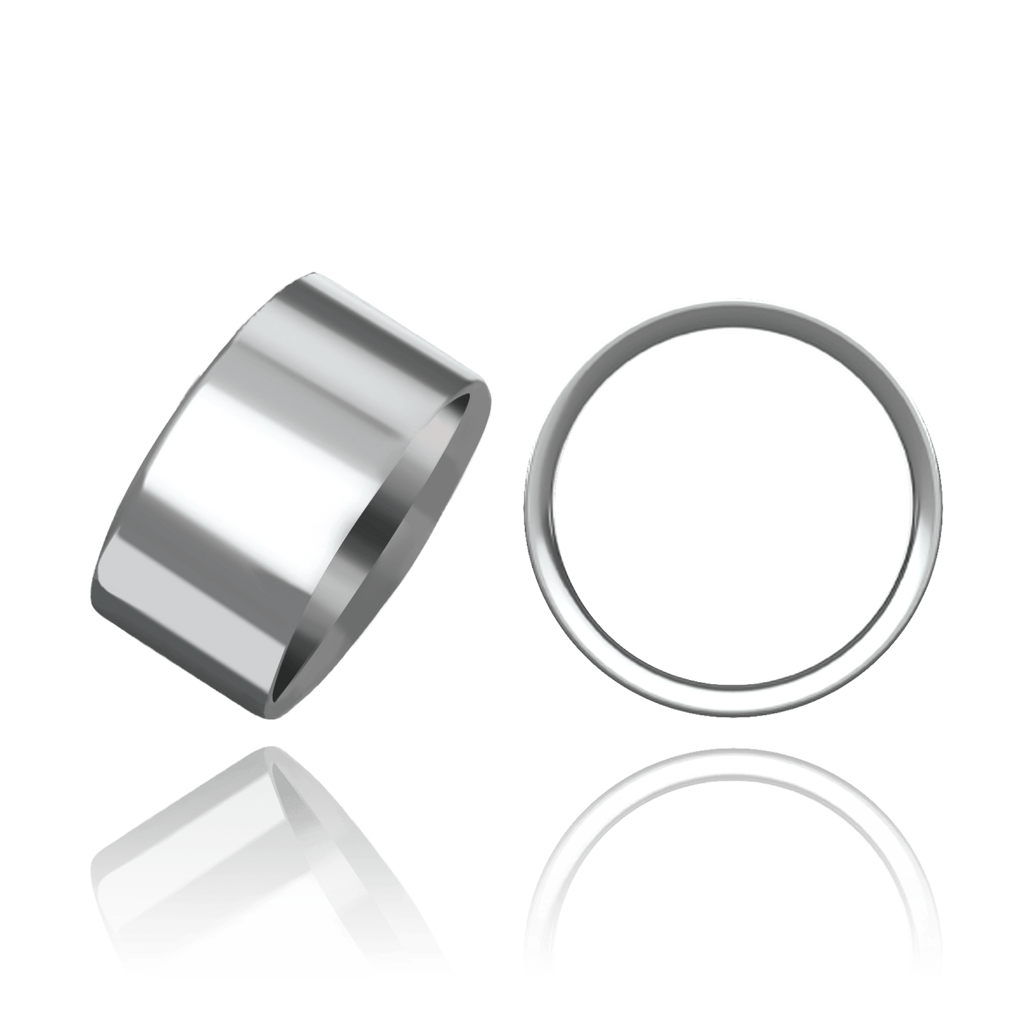 Flache Eheringe aus Sterlingsilber