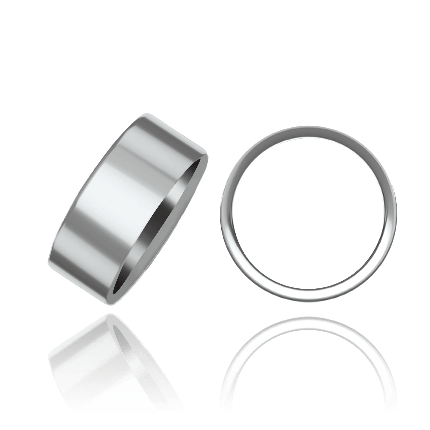 Flache Eheringe aus Sterlingsilber