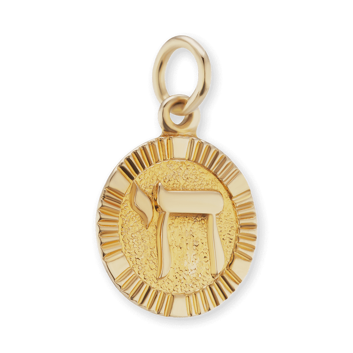 Chai-Kreisanhänger aus 14-karätigem Gelbgold