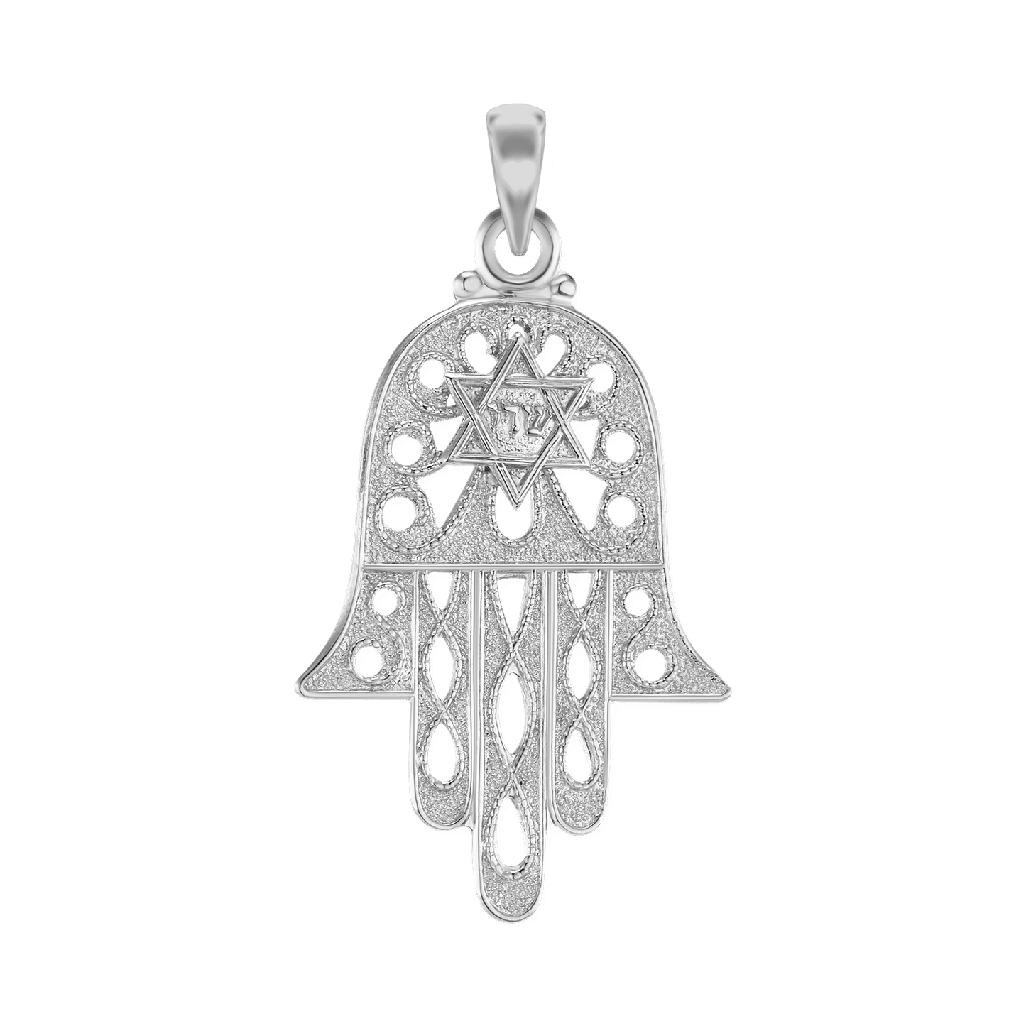 Filigraner Hamsa-Anhänger aus Sterlingsilber