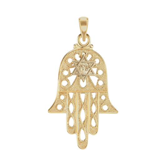 Filigraner Hamsa-Anhänger aus Sterlingsilber