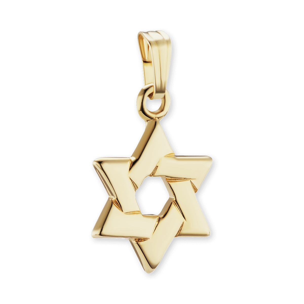 Davidstern-Anhänger aus 14-karätigem Gelbgold