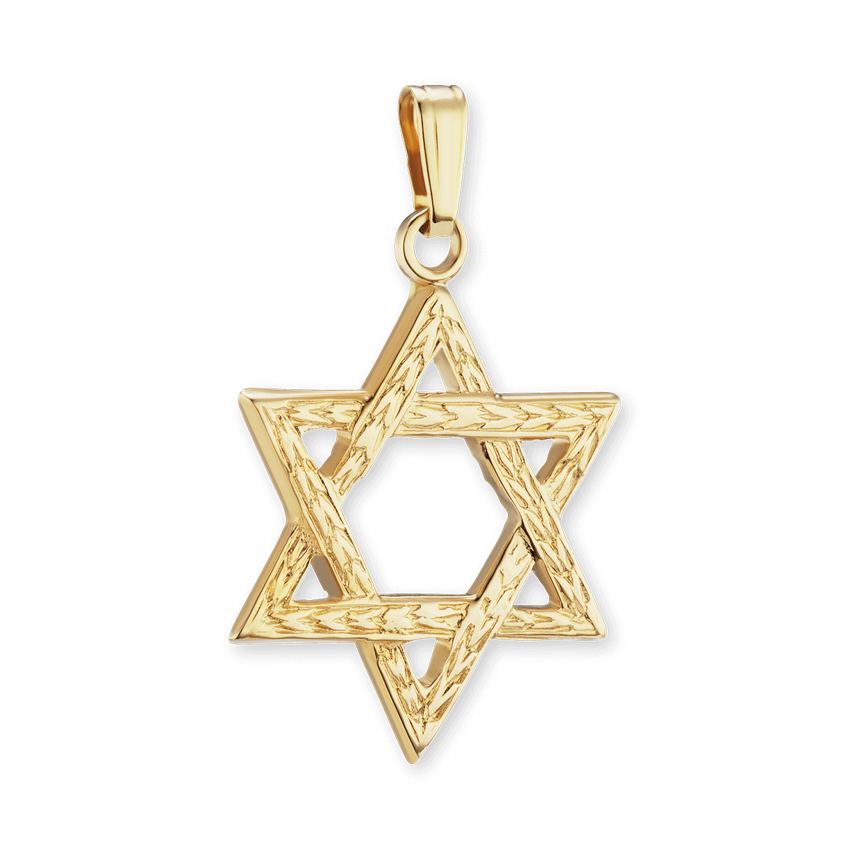 Davidstern-Anhänger aus 14-karätigem Gelbgold