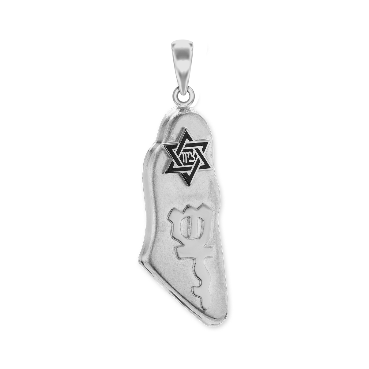 Israel-Kartenanhänger aus Sterlingsilber