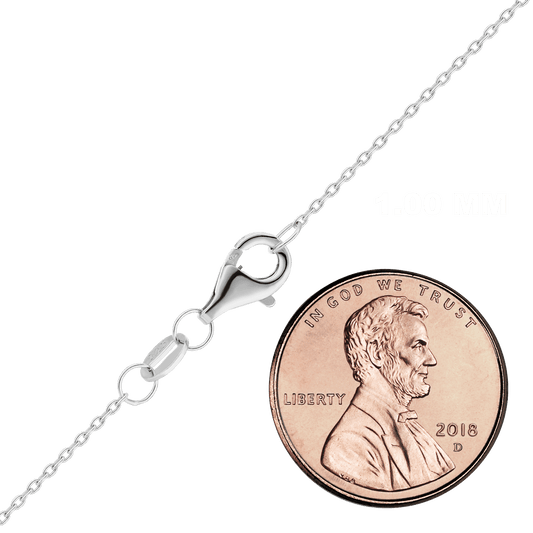 Leichte, runde Kabelkette aus Sterlingsilber