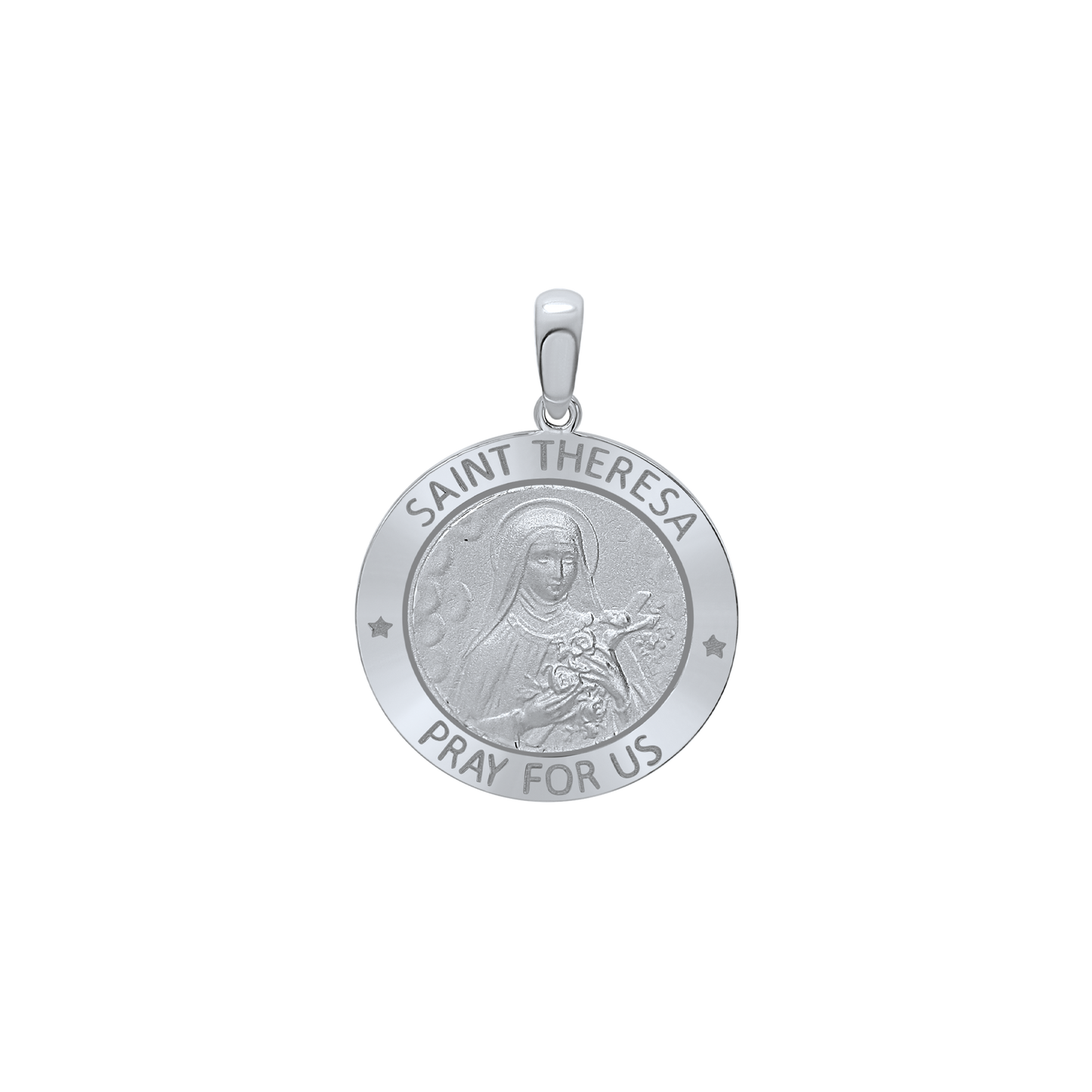 Medaillon der Heiligen Teresa von Lisieux aus Sterlingsilber - Santa Teresita