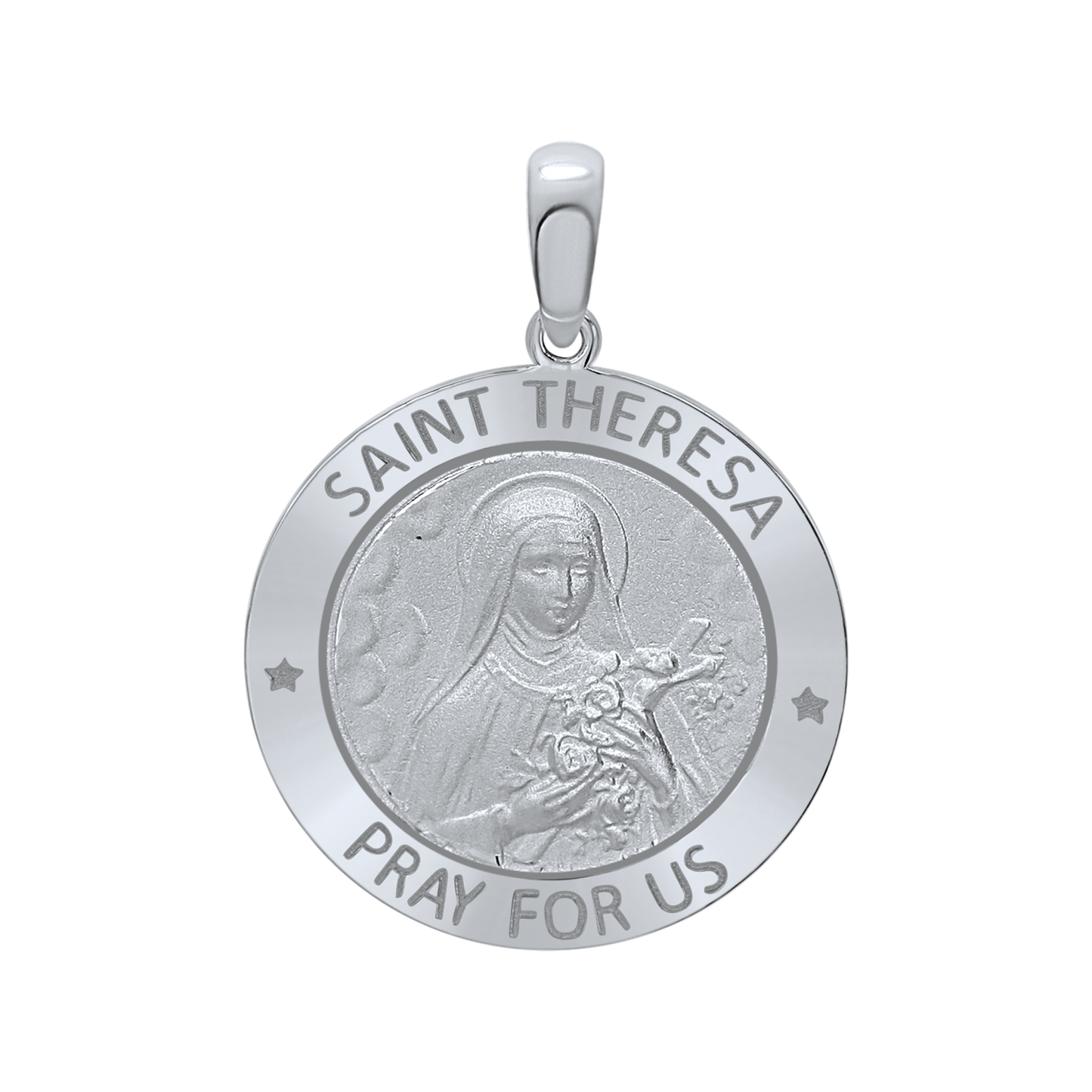 Medaillon der Heiligen Teresa von Lisieux aus Sterlingsilber - Santa Teresita